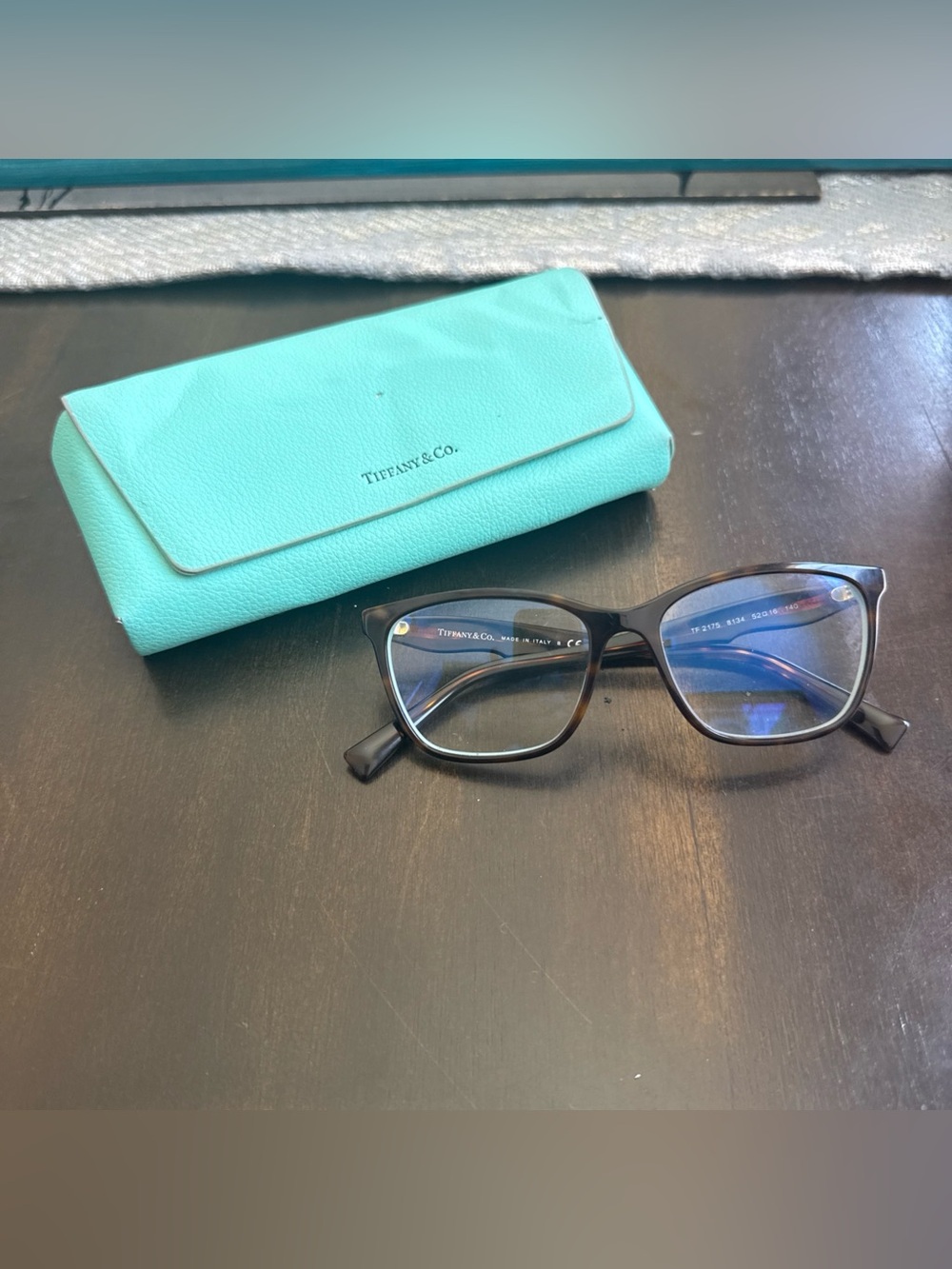 Tiffany & Co. Brown Eyeglasses with Tiffany Blue Case